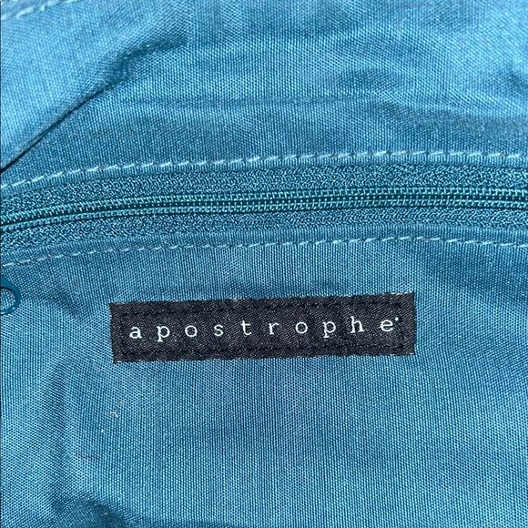 APOSTROPHE Blue Genuine Leather Baguette Shoulder Bag - Picture 5 of 8